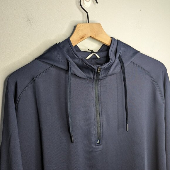 New Swannies Vandyke Mens XL Navy Blue Lightweight Performance Zip Golf Hoodie - Picture 6 of 8